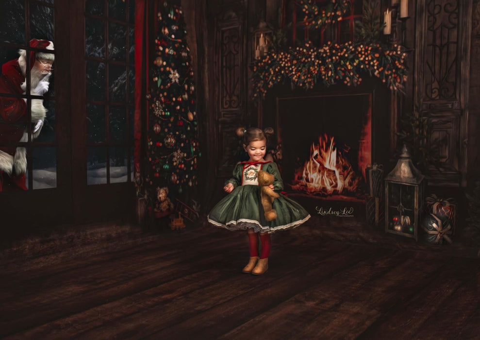 Comfort and Joy Mantel Lights and View Lights Two Trees Fabric Room