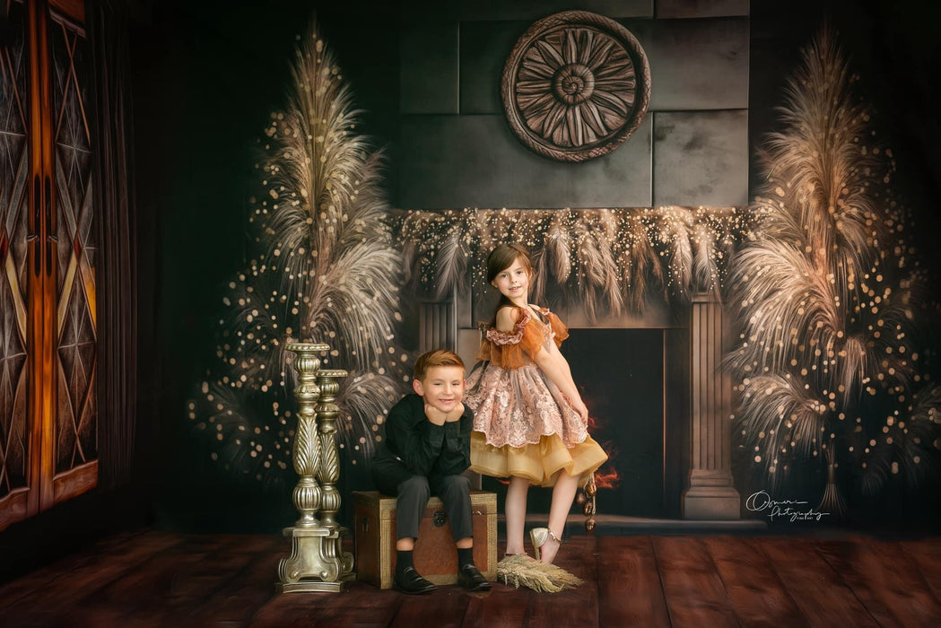 Boho Rust and Fluffy Christmas Fireplace (VR)