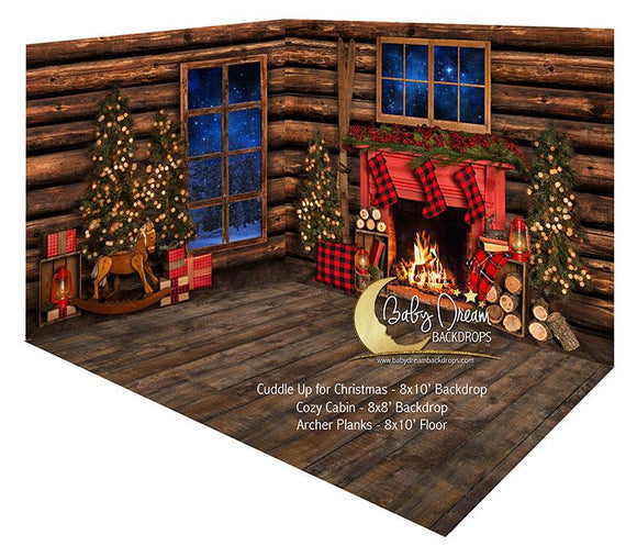 Cuddle Up (Red Mantel) + Cozy Cabin Room