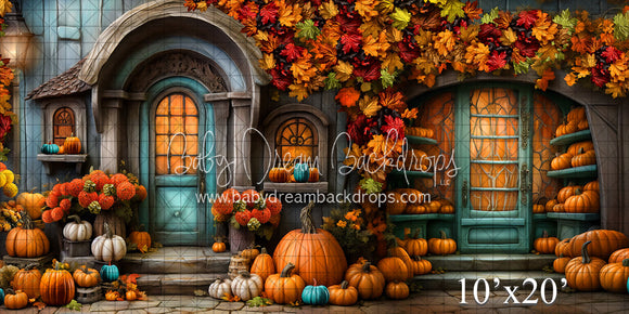 Blue Autumn Kisses Doorway and Cottage (VR)