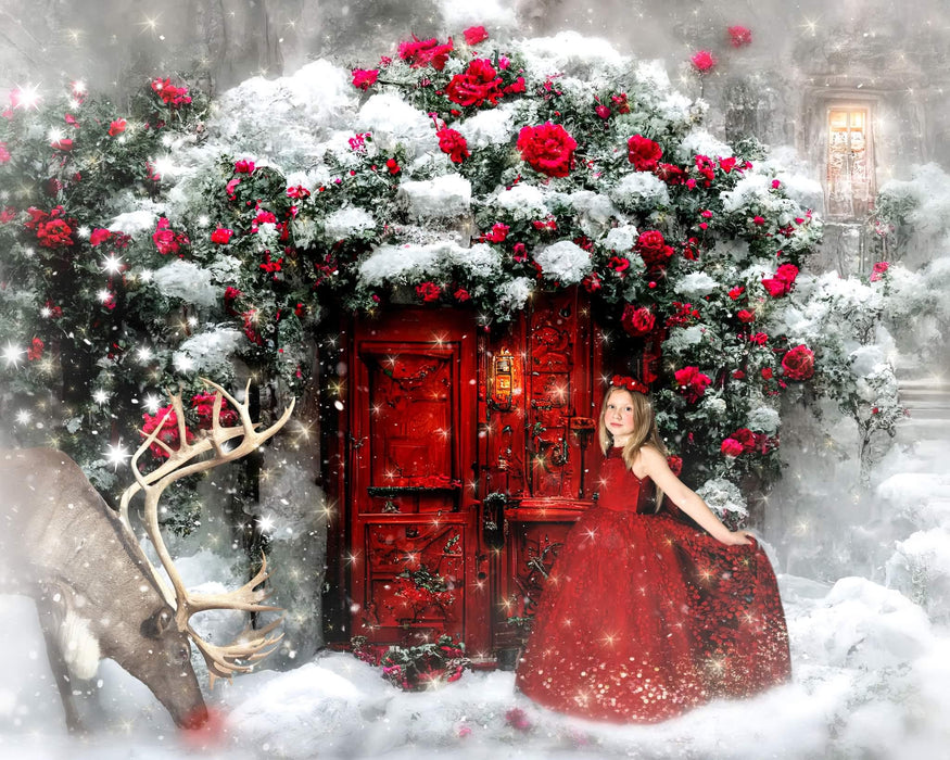 Winter Rose Door Digital Download