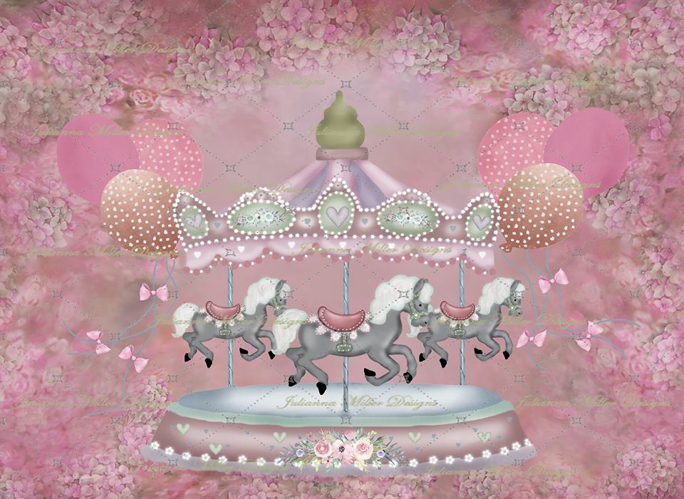 Dreamy Carousel ROse 60Hx80W JM  