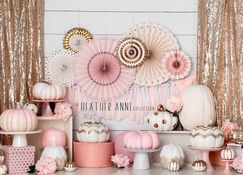 Delicate Pink Pumpkin Party 60hx80w HA  