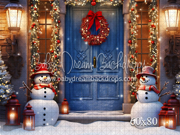 Snowman at the front door (VR)