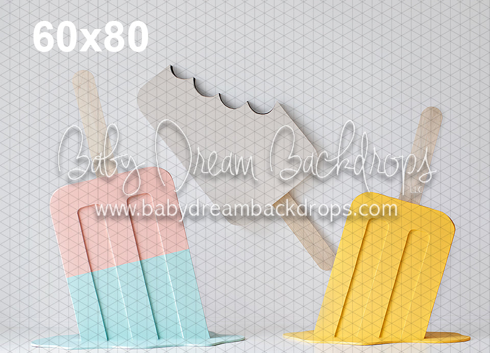 Three Popsicles on White