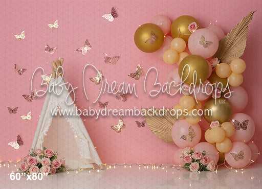 Pink Butterfly Teepe (BD)