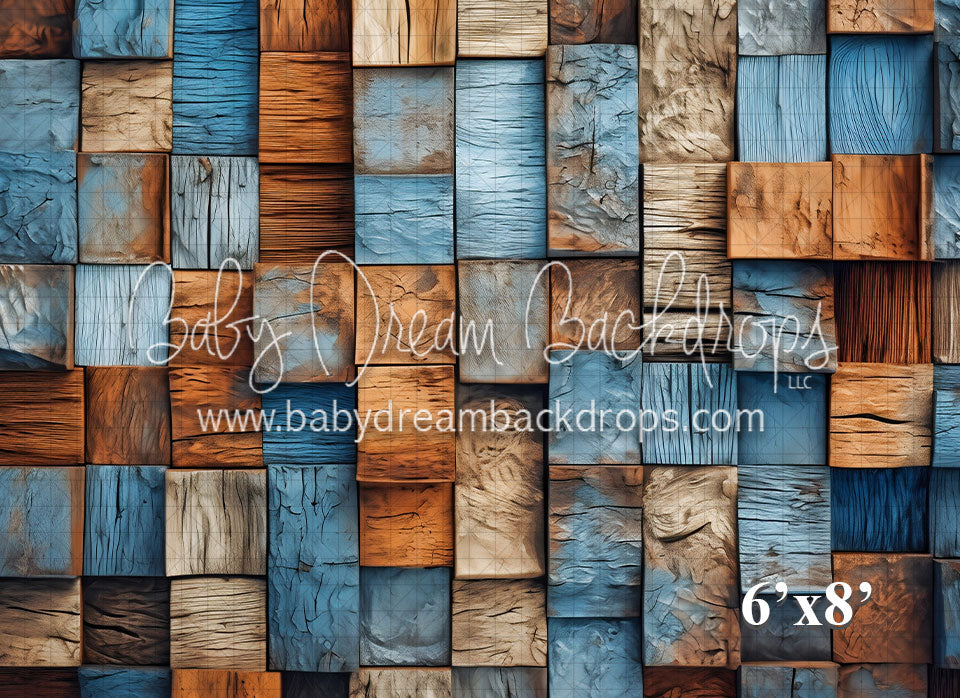 Blue Brown Wood Texture (VR)