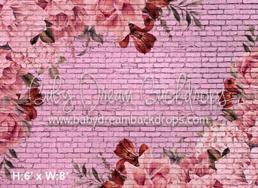 Floral Brick Light Mauve