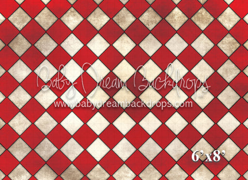 Red Checkered Fabric Floor  (VR)