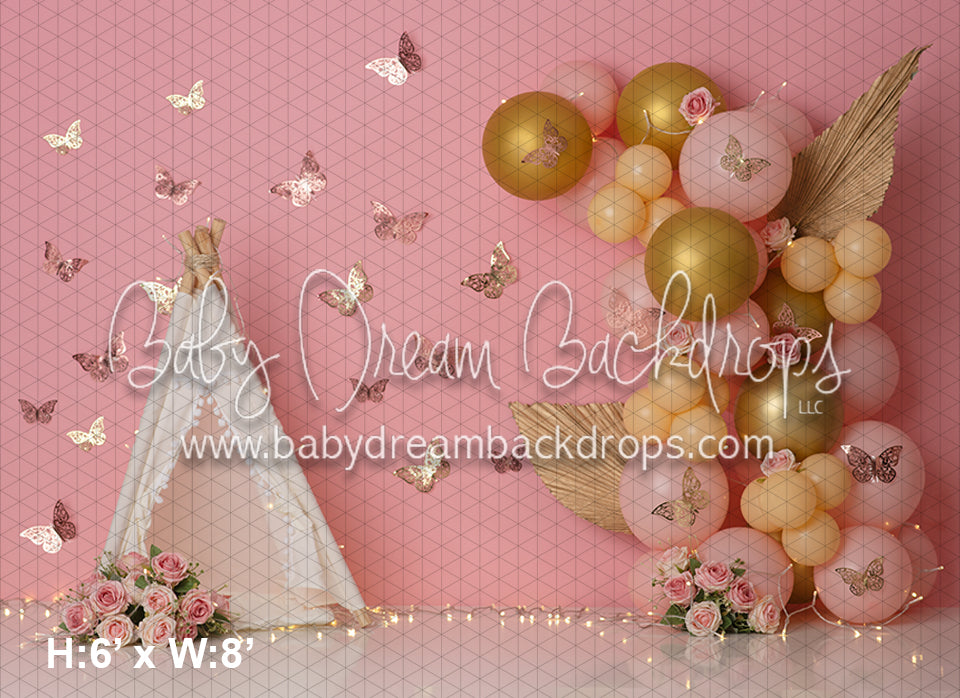 Pink Butterfly Teepe (BD)