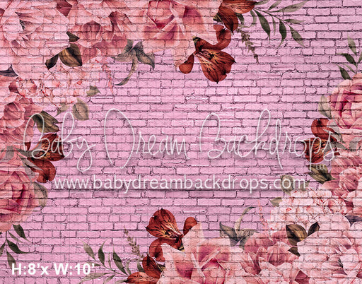Floral Brick Light Mauve