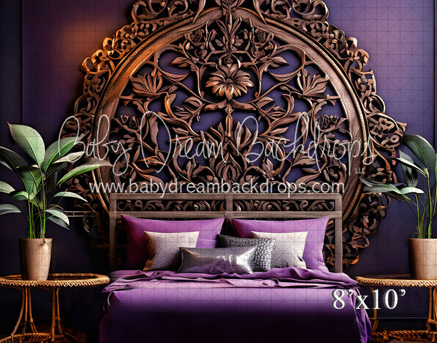 Ornate Eggplant Bedroom (VR)