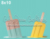 Two Popsicles on Teal