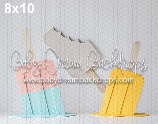 Three Popsicles on White