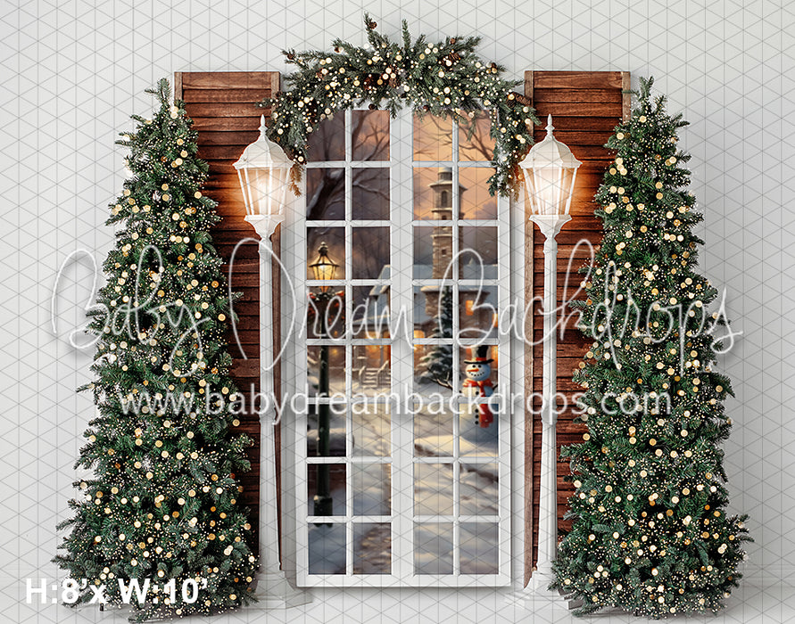 Snowy Christmas Courtyard (VR)