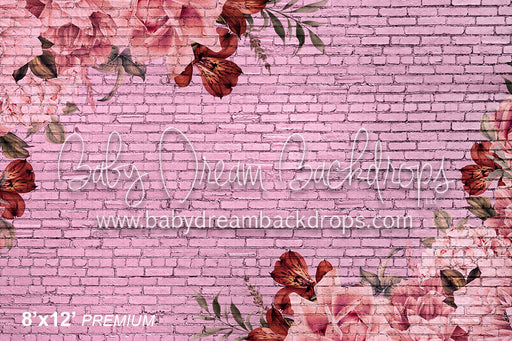 Floral Brick Light Mauve