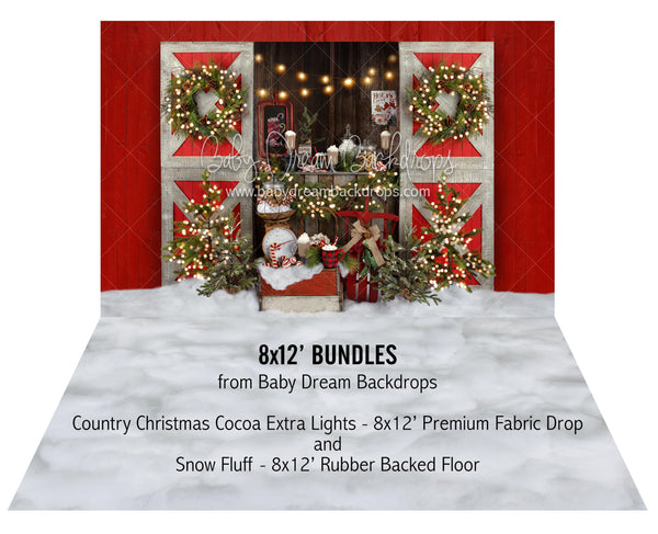 Country Christmas Cocoa Extra Lights and Snow Fluff