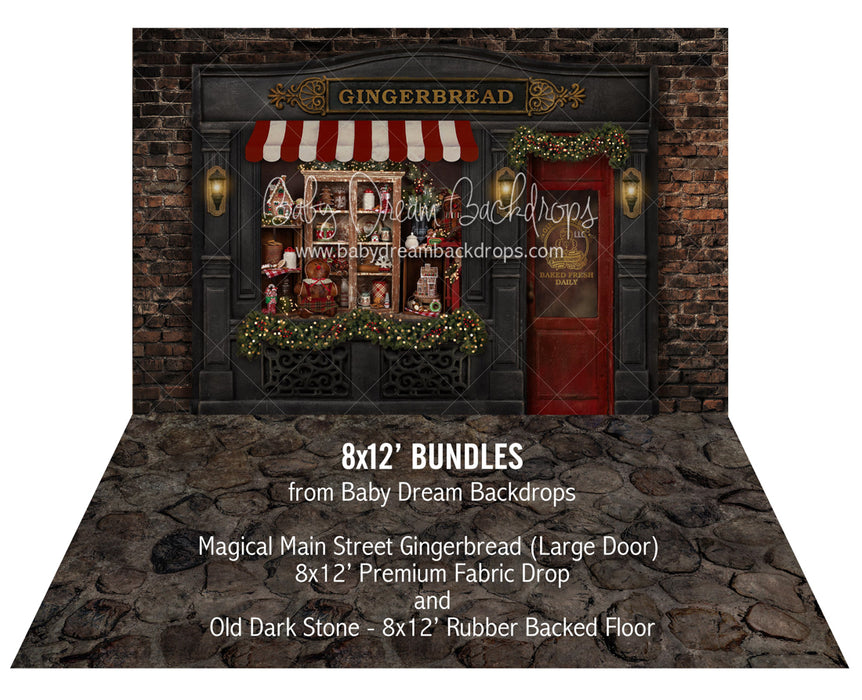 Magical Main Street Gingerbread (Large Door) and Old Dark Stone