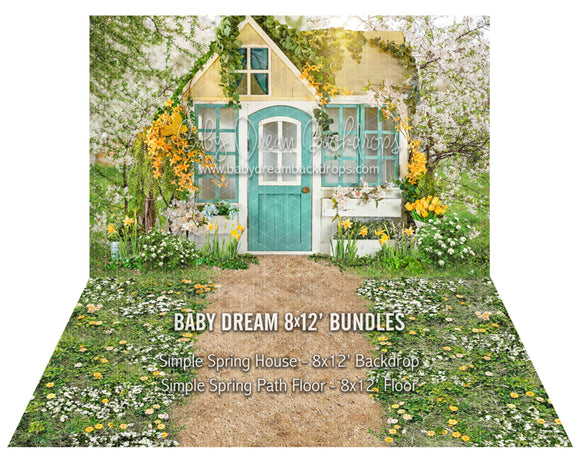 Simple Spring House and Path Floor Bundle