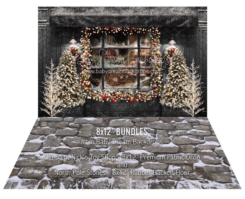 Old Saint Nick's Toy Shop and North Pole Stones Bundle