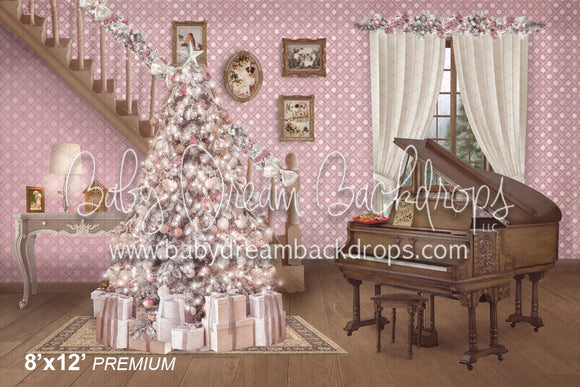 Pink Christmas Stairs