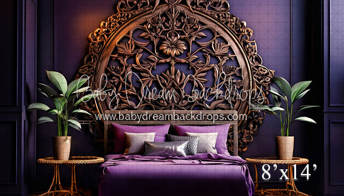 Ornate Eggplant Bedroom (VR)