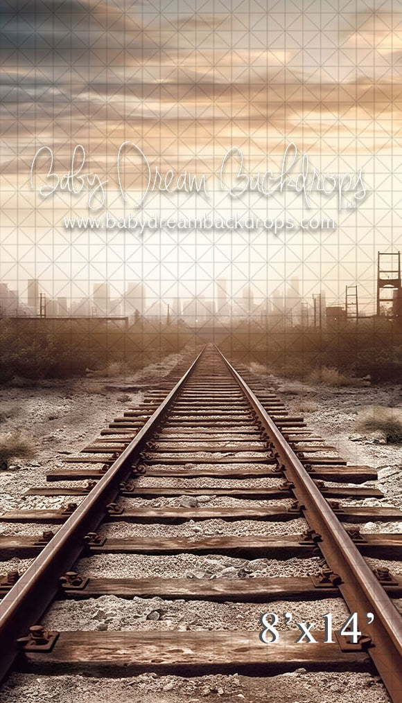 Railroad Tracks Skyline Sweep (VR)