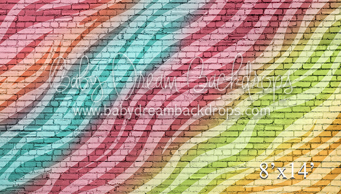 Rainbow Zebra Brick Wall (VR)