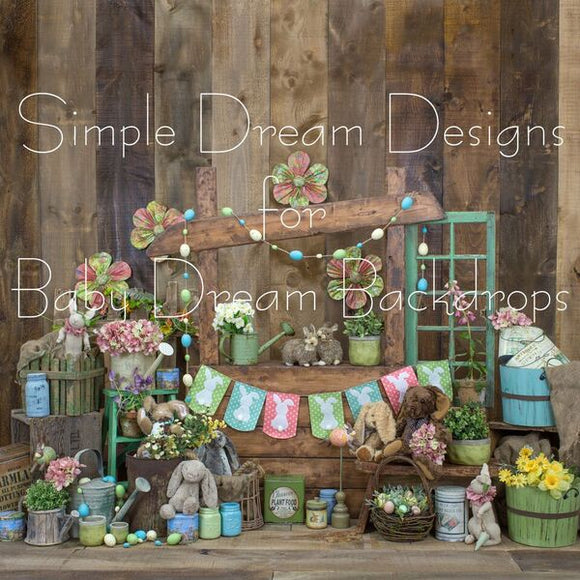 X Drop rustic easter stand