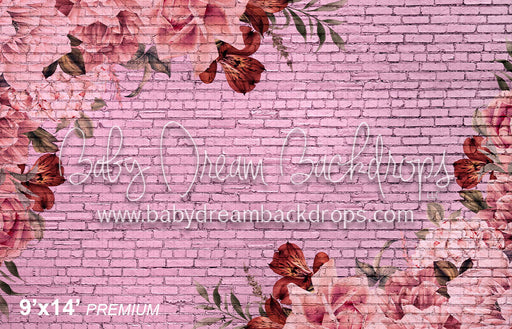 Floral Brick Light Mauve