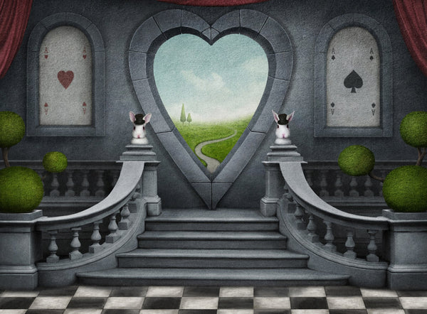 disney alice in wonderland queen of hearts castle
