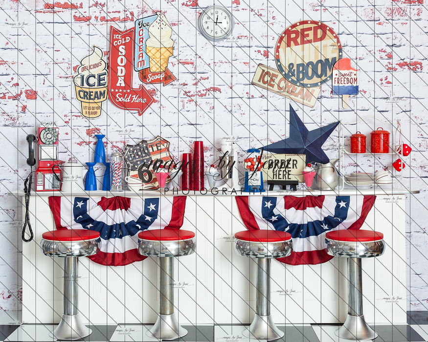 All American Diner with Stools (JG)