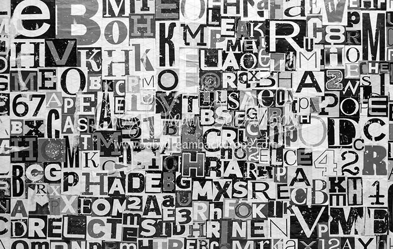 Alphabet Mix BW