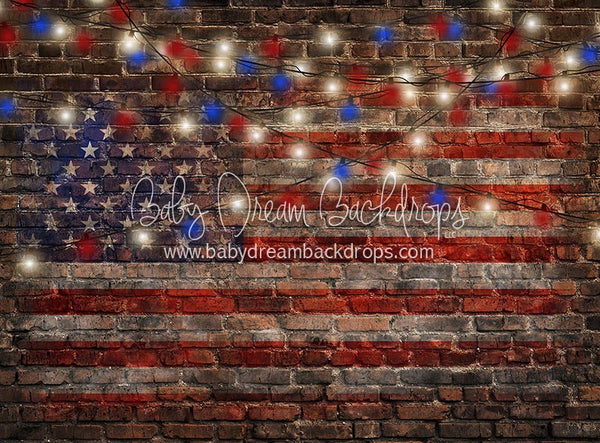 American Alley Flag and Lights - 8x10 - CC 