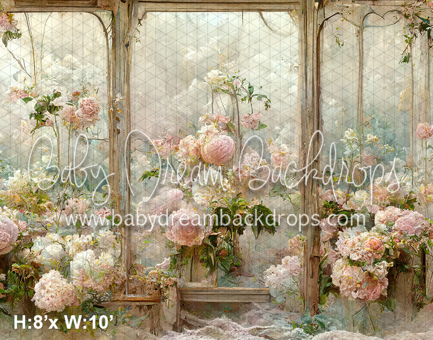 Antique Floral Mirror (BD)
