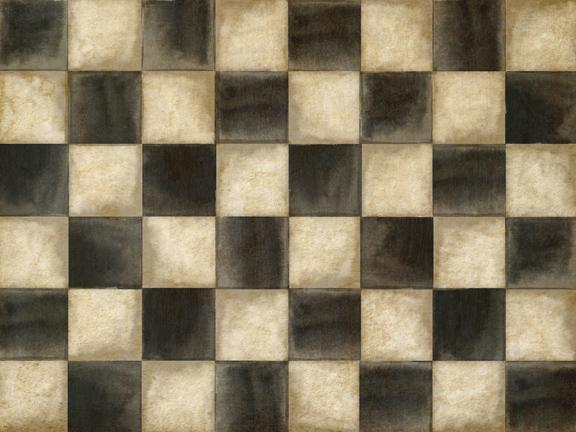 Antiqued Checkers Floor-rf