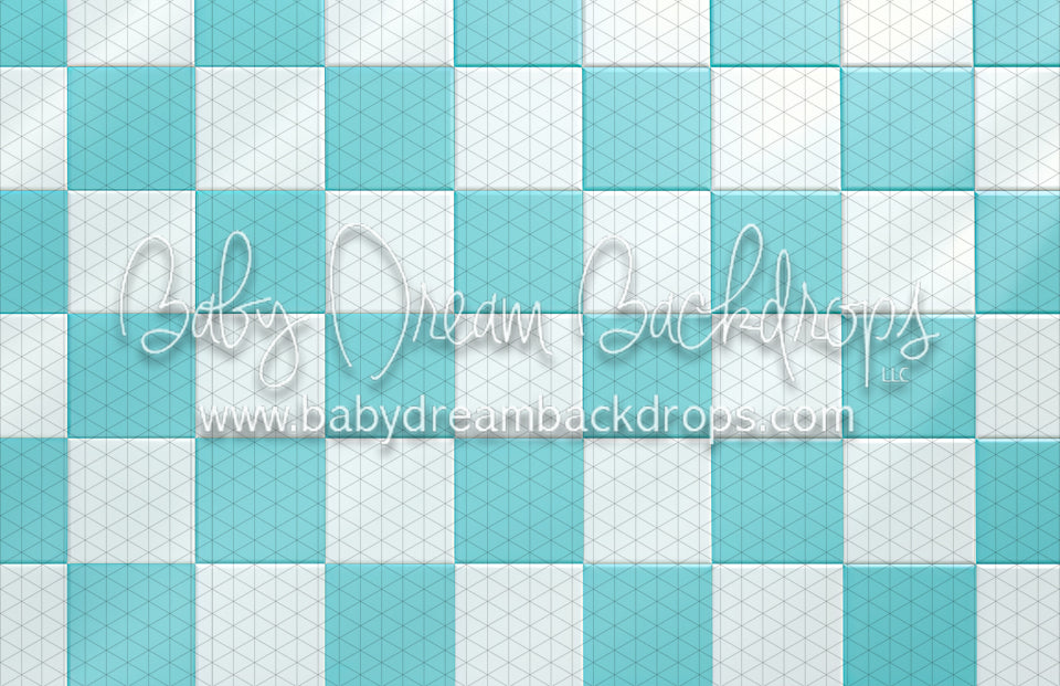 Aqua Dolly Checkers Floor (MD)