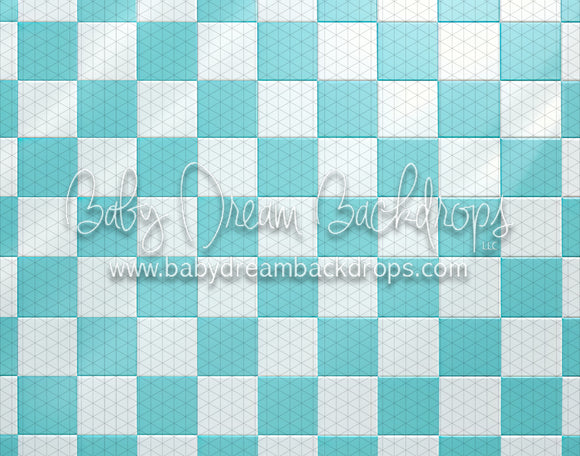Aqua Dolly Small Checkers Floor (MD)