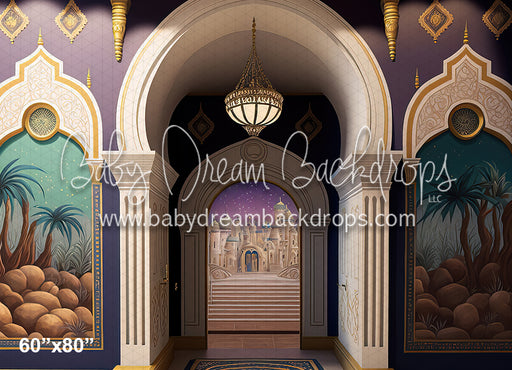 Arabian Palace Painted Ballroom Wall (MD)