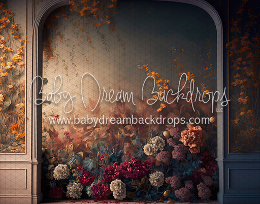 Autumn Sunrise Painted Blooms Wall (MD)