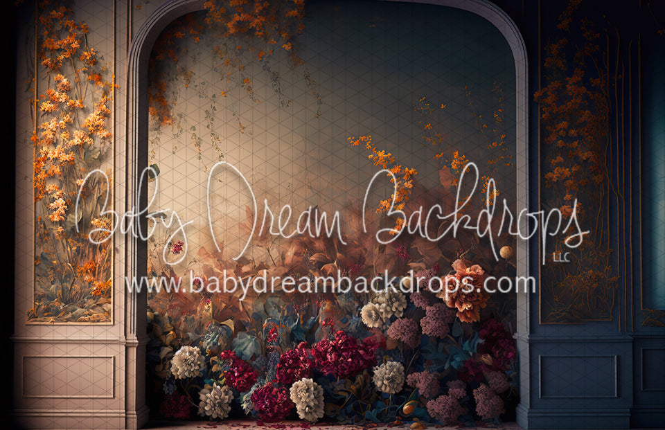 Autumn Sunrise Painted Blooms Wall (MD)