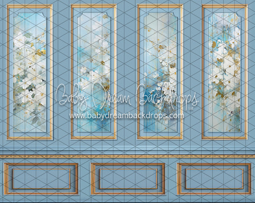 Baby Blue Floral Wall (JA)