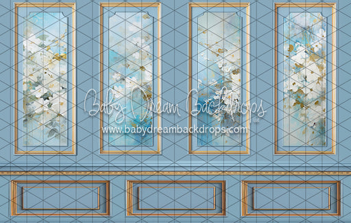 Baby Blue Floral Wall (JA)