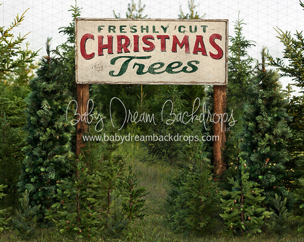 RTS 8x10 fleece Backyard Tree Farm (Sign)