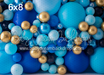 Balloon Wall Blue Gold