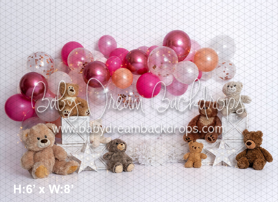 Beary Pink Party Balloons (BA)