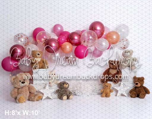 Beary Pink Party Balloons (BA)
