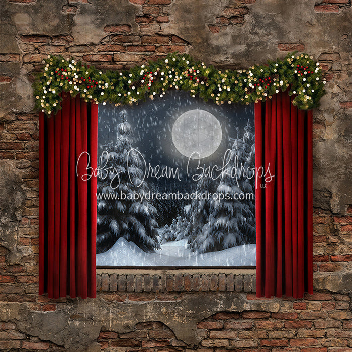 X Drop bedtime carols window lights