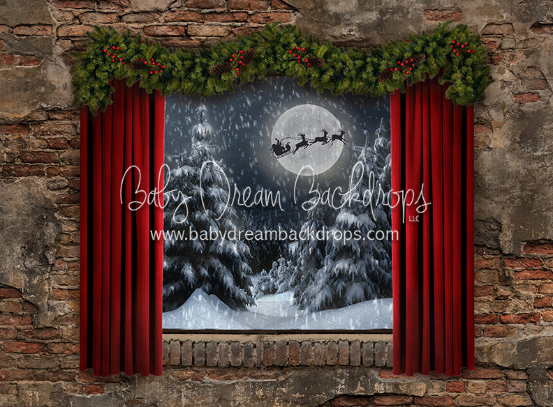 Bedtime Carols Window (Santa)