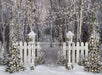 Believe in Birch Fence Path Lights